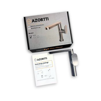 Bateria Umywalkowa grafit szczotkowany Nablatowa Stojąca Kran